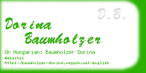 dorina baumholzer business card